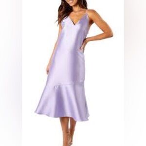 Petal & Pup Lavender Novam Satin Cocktail Slip Dress S